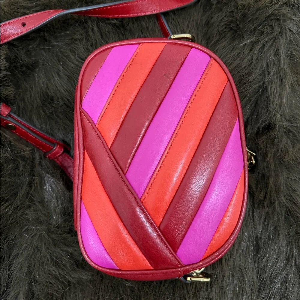 Tory Burch Vibrant Pink and Red Crossbody Bag